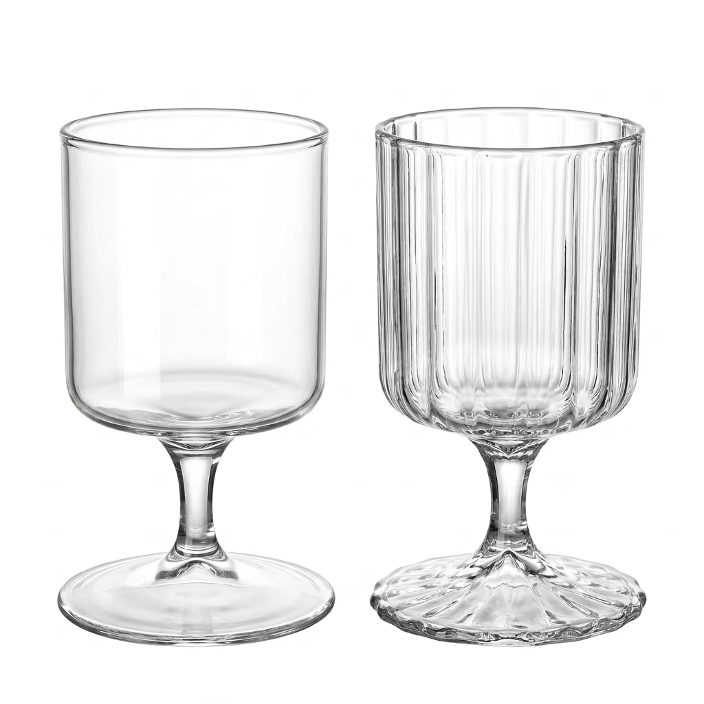 Espresso Shot Glass - Taça de vidro transparente com haste,
