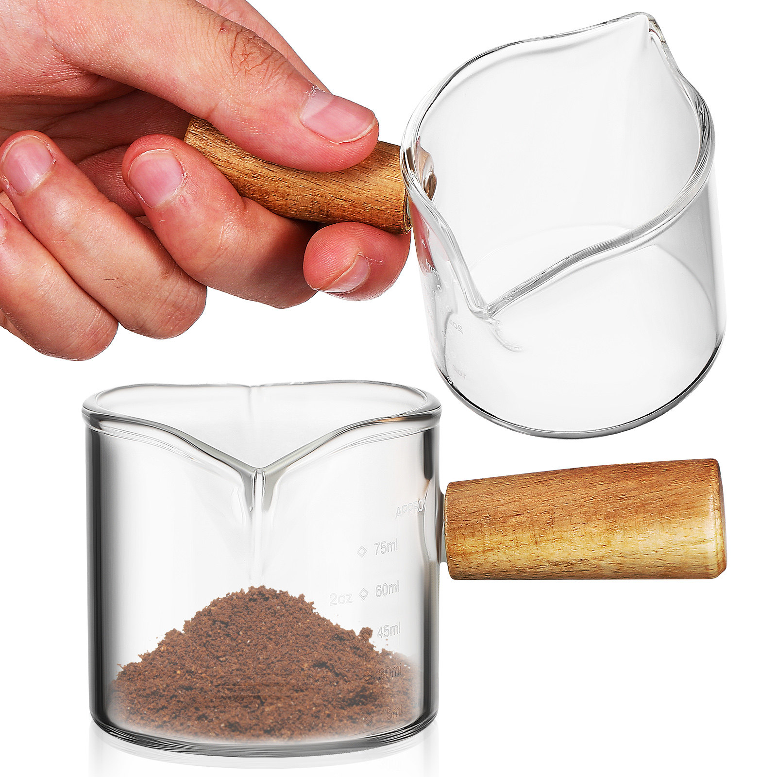 2 Peças Jarra de Vidro Premium - Espresso Shot Glass avaliação e preço
